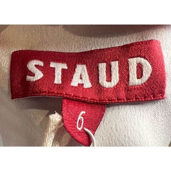 Staud Milla Gingham Daisy Mini Dress NWT Size 6 - Picture 8 of 8